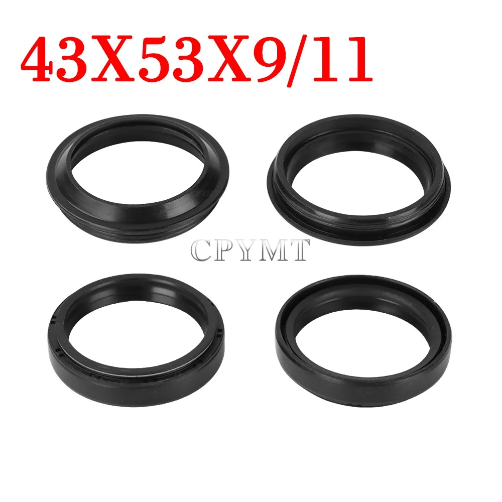 43X53X9/11mm 43 53 Motorcycle Front Fork Damper Oil Seal and Dust seal Fit For XR250L XL600 NT650 CBR600RR (43*53*11) mm
