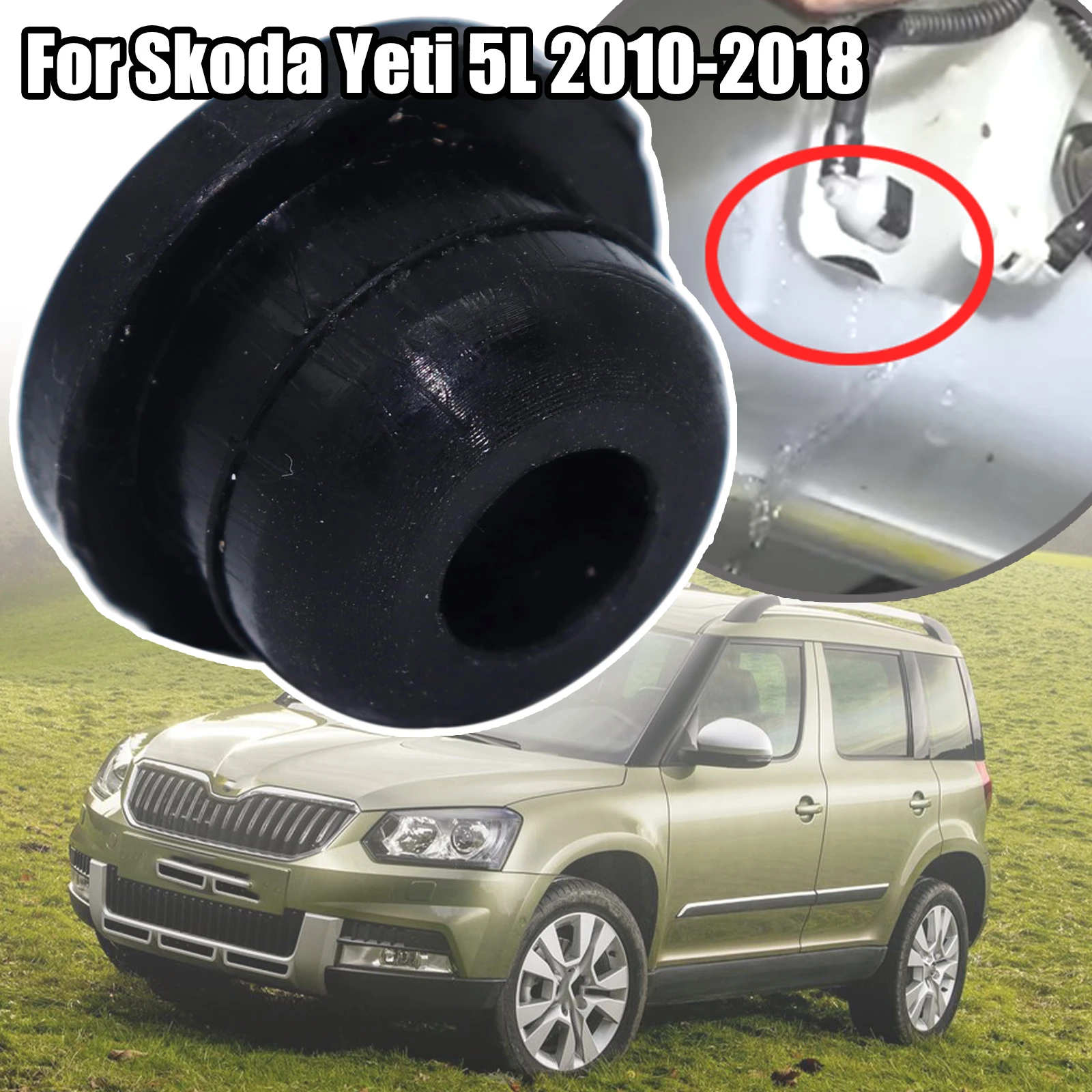 For Skoda Yeti 5L 2010-2018 Superb 3T/3U/3V WindscreenWasher Headlight Pump Seal Water Reservoir Gasket Mount RubberCap ClipPlug