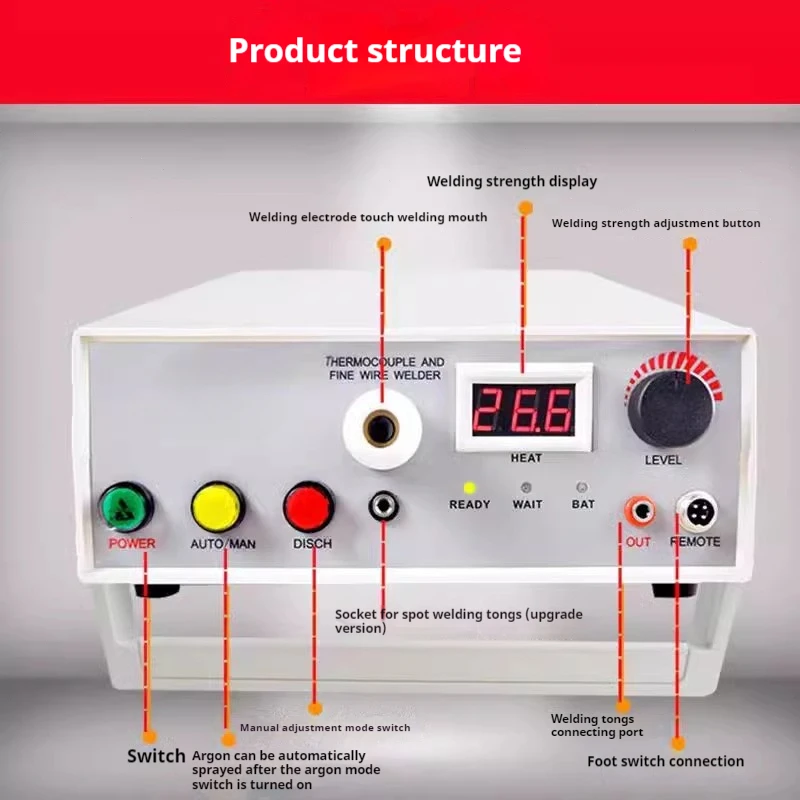 Thermocouple Spot Welder TL-WELD Rechargeable Thermocouple Wire Welding Machine with Argon Contact Function