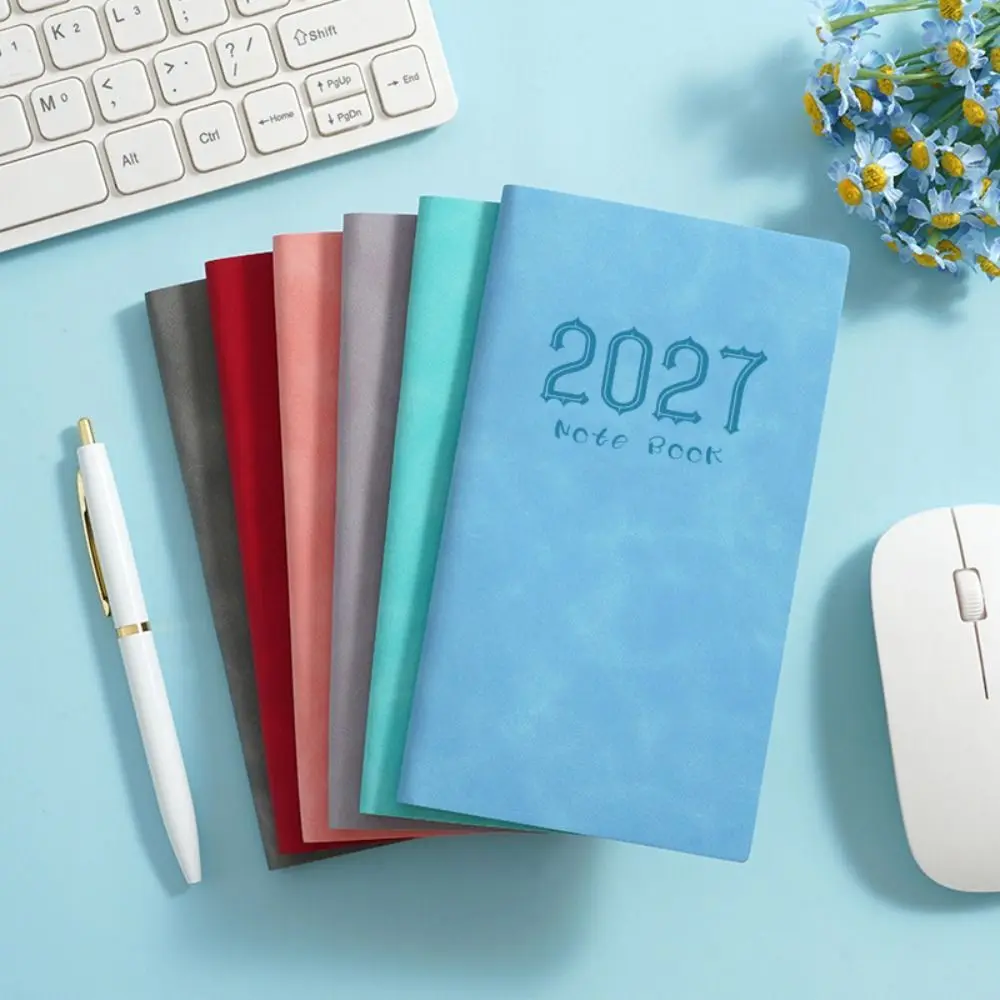 Pocket Design 2027 A6 Planner Notebook Premium Thick Paper Smooth Writing Surface Daily Weekly Journal Portable Lightweight