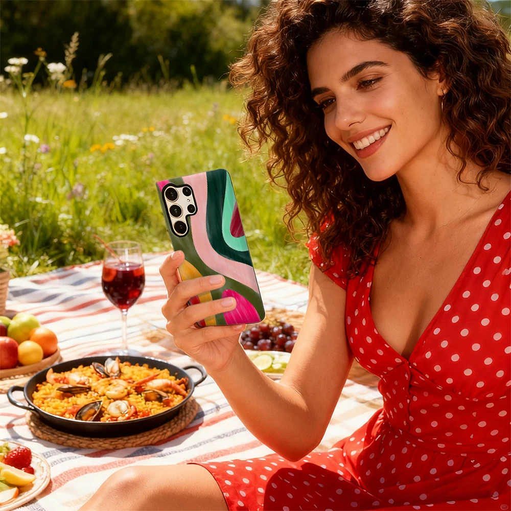 Цветной чехол для телефона Swirls of для Samsung Galaxy S25 Ultra S24 S23 Ultra Plus, противоударная двухслойная задняя крышка