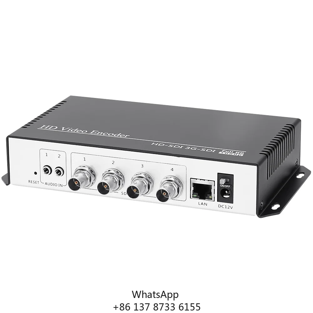 URay 4 Channels H.264 SD HD 3G SDI To IP Live Video Streaming Encoder With RTMPS HTTP RTSP RTMP UDP HLS