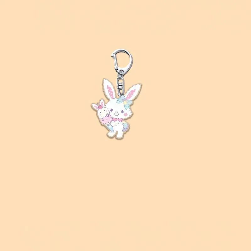 Japanese Style Cute Wish Me Mell Keychain Acrylic Material Exquisite Printing Backpack Zipper Decoration A Gift for A Friend