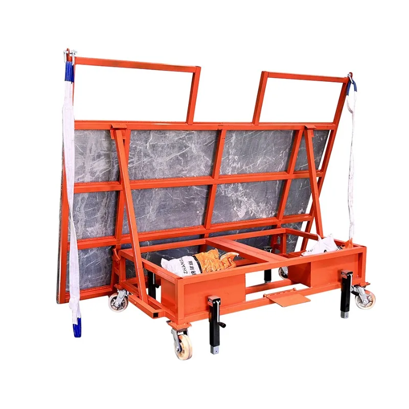 Portable foldable granite marble slab trolley granite transport a trolley