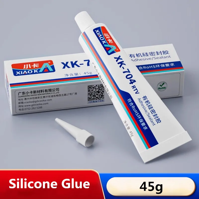 45g XK-704 White Black Silicone insulation Sealing Glue Rubber LED Electronic Components Waterproof Industrial Adhesive G90