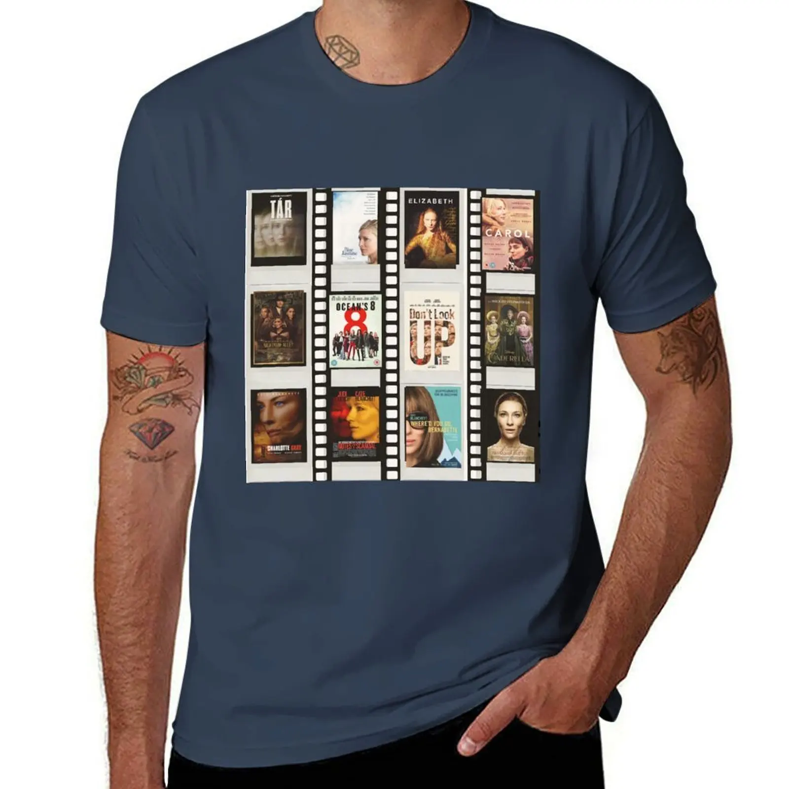 

Cate Blanchett Film Movie Collage print oceans 8 carol tar T-Shirt graphic t shirts for man t shirt man cotton T-Shirt