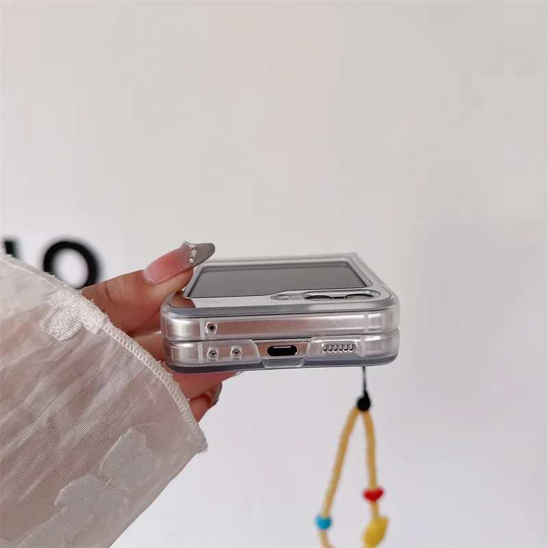 Espelho borboleta coração para samsung galaxy z flip 7 6 5 4 capa protetora traseira para zflip5 zflip6 zflip7 caso escudo