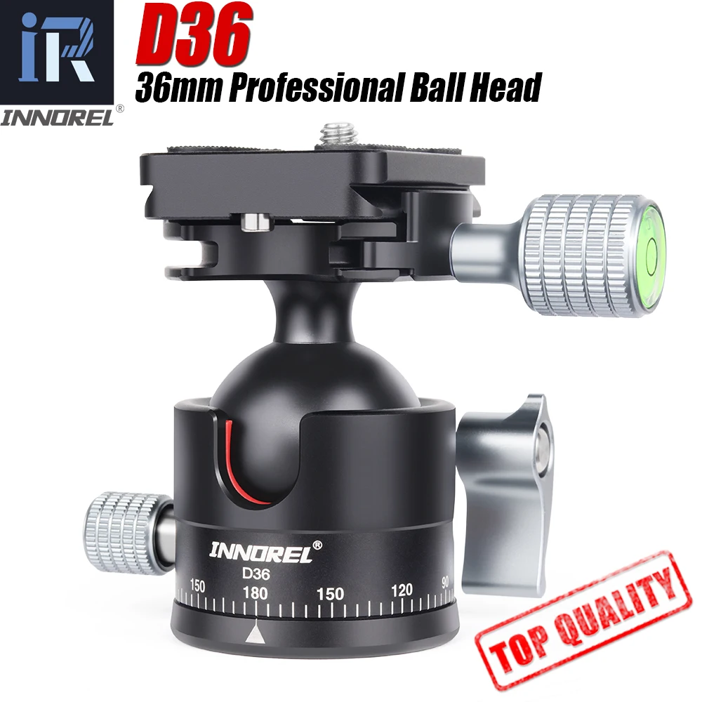 

INNOREL D36 Low Profile Ball Head 360° Panoramic Camera Tripod Head Dia 36mm for Monopod,DSLR Cameras,Camcorder Load 16kg