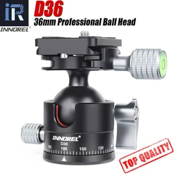 INNOREL-Rotule à profil bas D36, tête de trépied pour appareil photo Guardian 360 °, diamètre 36mm, monopode, appareils photo reflex numériques, caméscope, charge 16kg