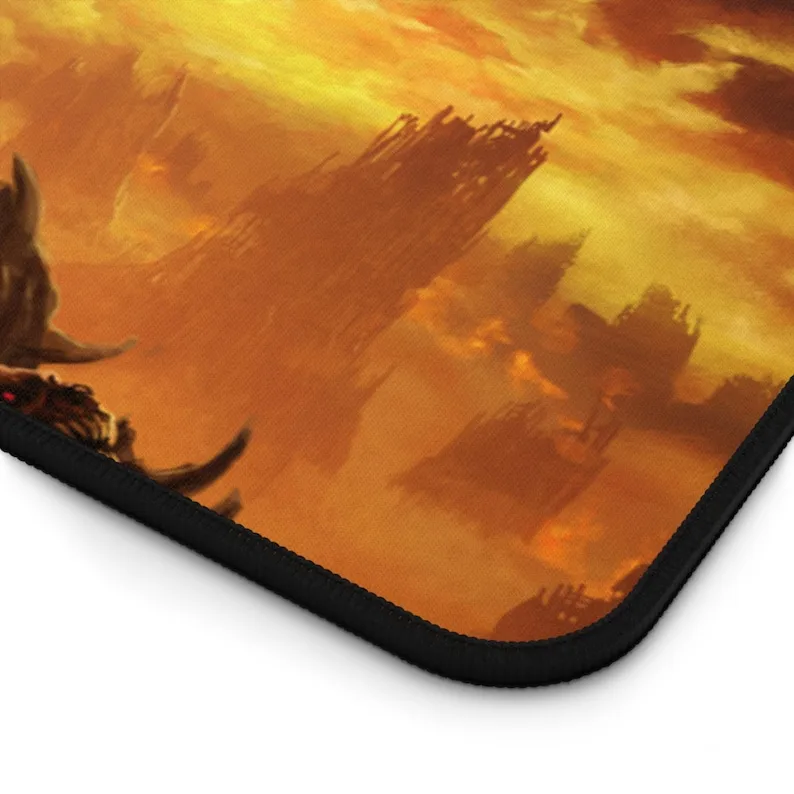 لوحة ماوس الألعاب DOOM: حصيرة مكتب LED RGB، هدية للاعبين #5