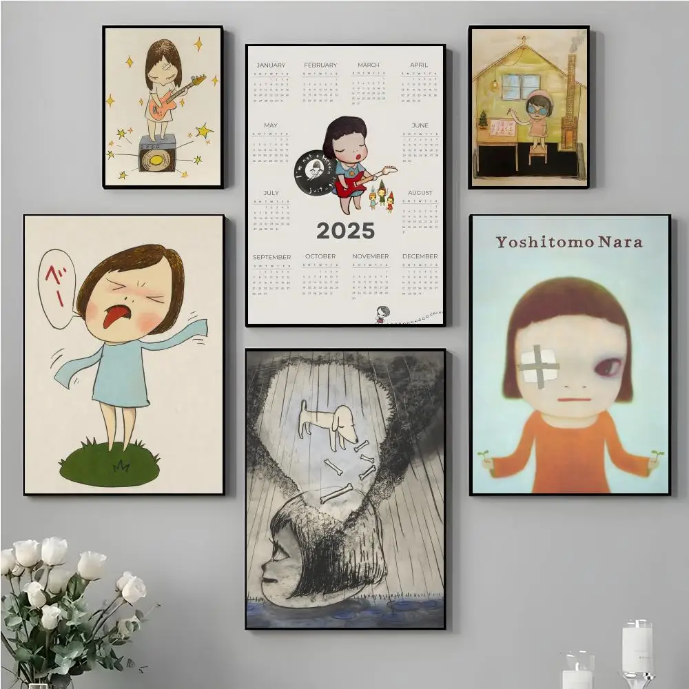 

Anime Y-Y-Yoshitomo Nara Art Poster HD Waterproof Canvas Art: Aesthetic Wall Decor Home,Bar & More
