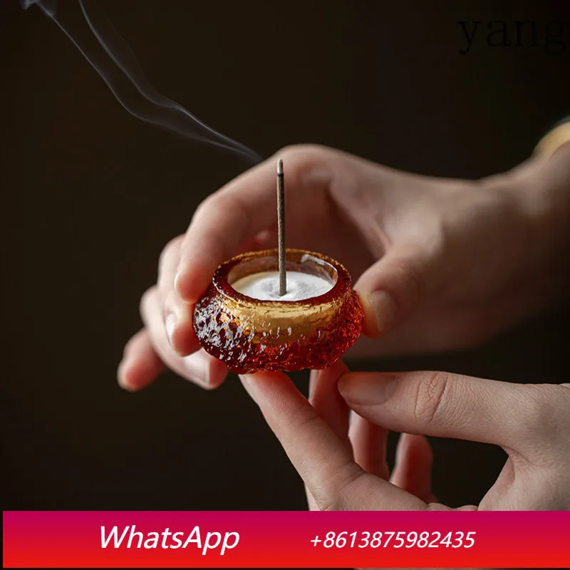 CX ancient glazed small incense burner line incense insert mini household indoor zen aromatherapy ornament