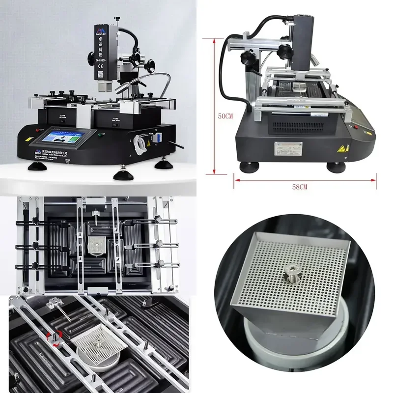 for ZM-R5830 BGA Rework Station Adjustable PCB Holder Magnetic Nozzle System for Multi-Size Board Processing