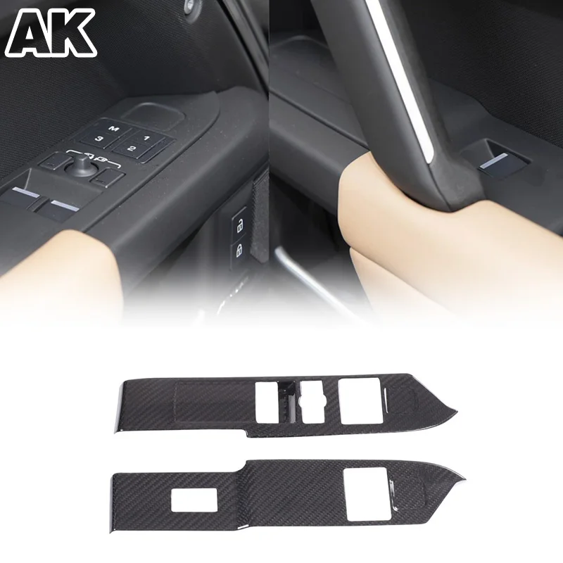 

For Land Rover Defender 90 2024-2025 Real Carbon Fiber Car Window Lift Switch Frame Car Dry Carbon Fiber Accessories