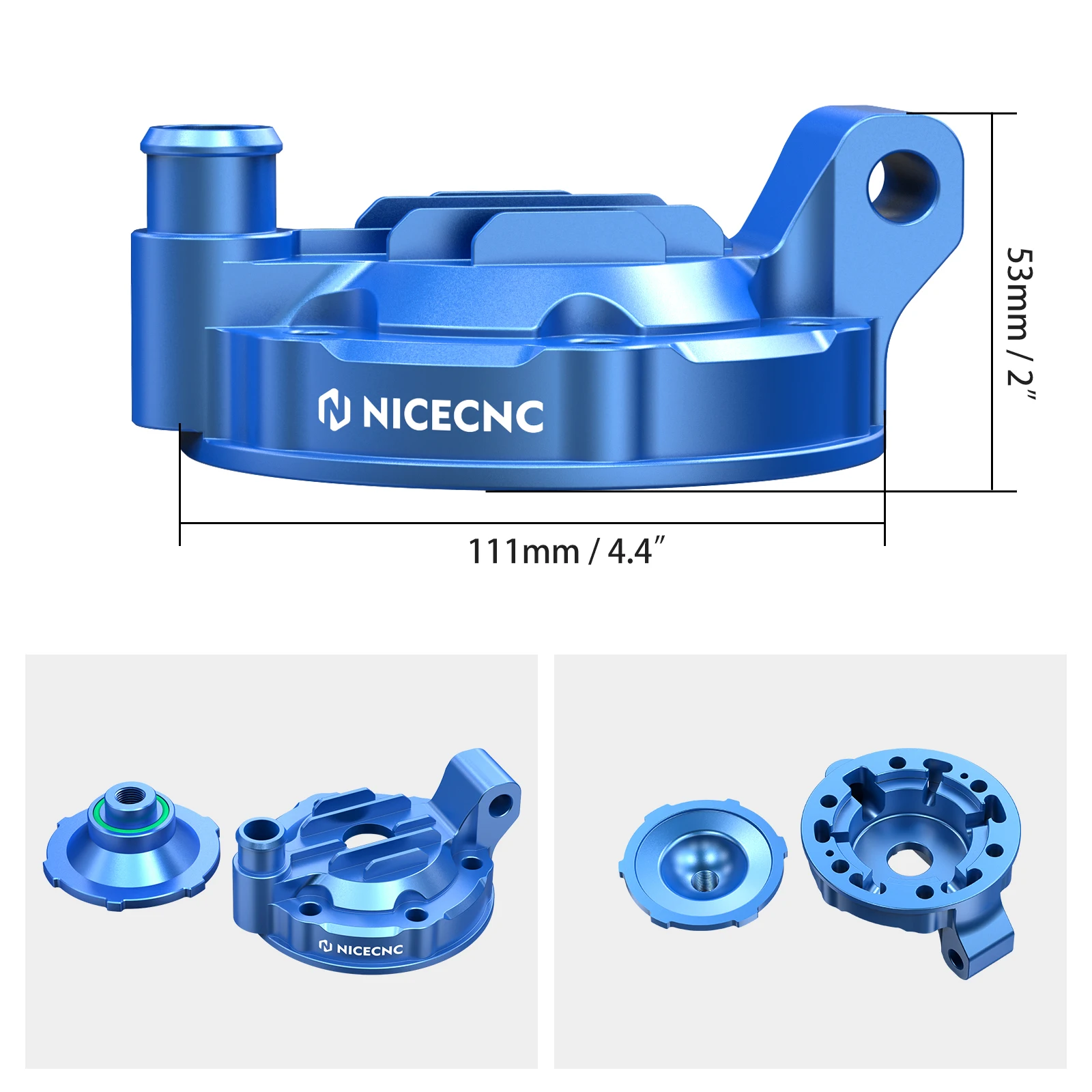 NiceCNC For Yamaha YZ250 YZ 250 2002-2024 2022 Cylinder Head Cover Top Cap Motocross Engine Cylinder Head Cap Guard Aluminum