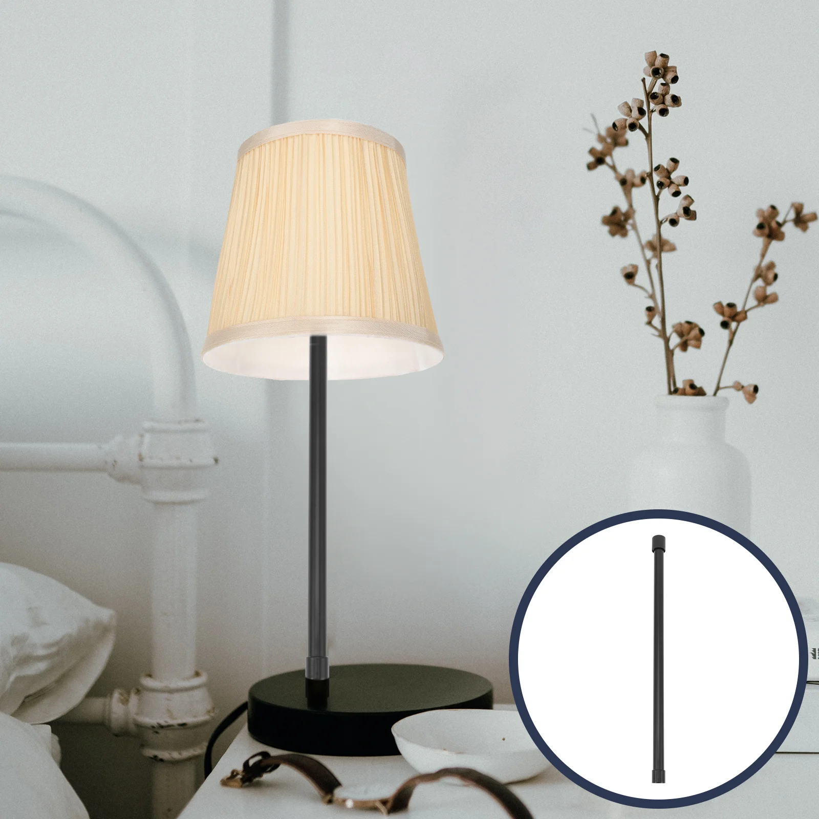 

Table Lamp Extension Pole Iron Telescopic 30-60cm Adjustable Floor Lamp Rod Extension Stem Lighting Accessories