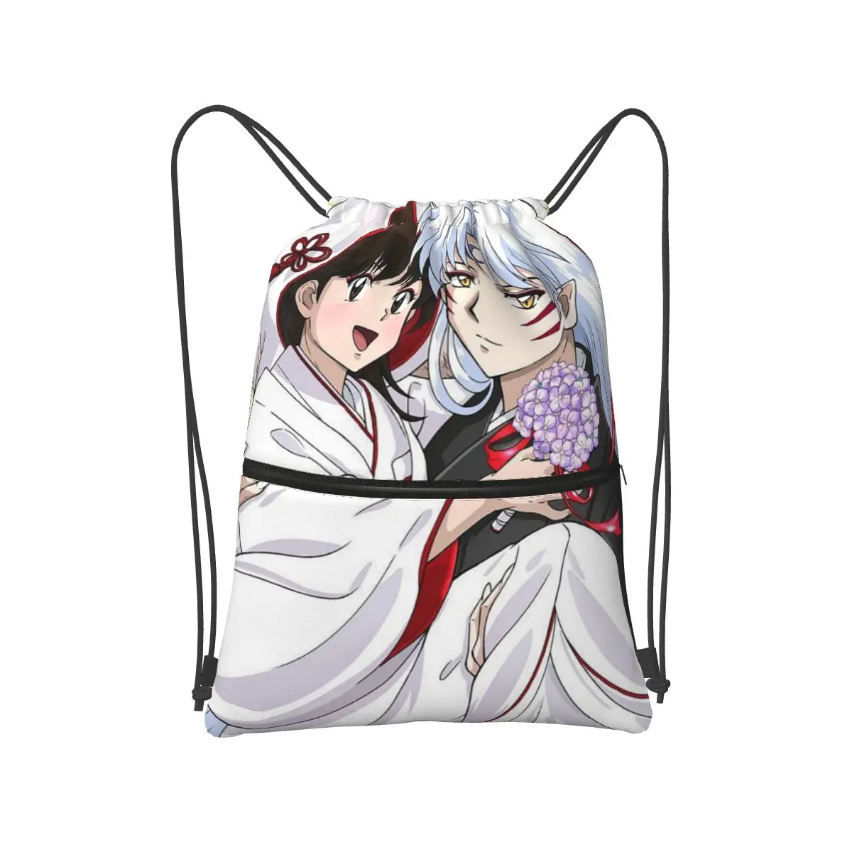 

Manga Kimono Inuyasha Sesshomaru Backpacks Casual Drawstring Bags Sports Bag Book Bags for Man Woman School