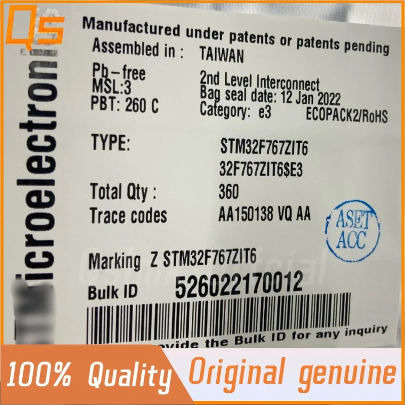 Microcontrôleur STM32F767ZIT6 LQFPnavy 32 bits, original, nouveau