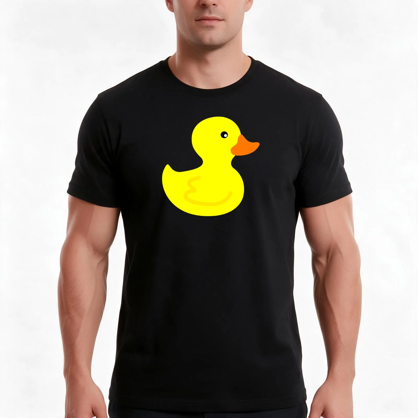 Yellow Duck Cute Rubber Duckling T-Shirt, Summer Casual Cotton Tee, Oversized Streetwear Tops, Vintage Graphic Print