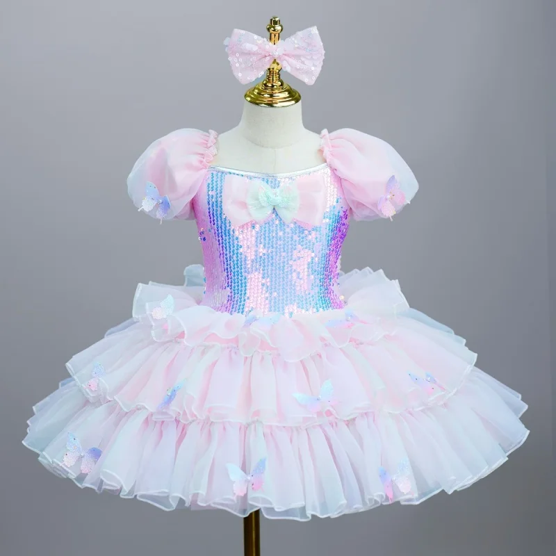أداء ثياب أنيقة للفتيات الباليه توتو ملابس الرقص ملابس الاطفال فستان الباليه المرحلة ازياء جودة ملابس الأطفال
