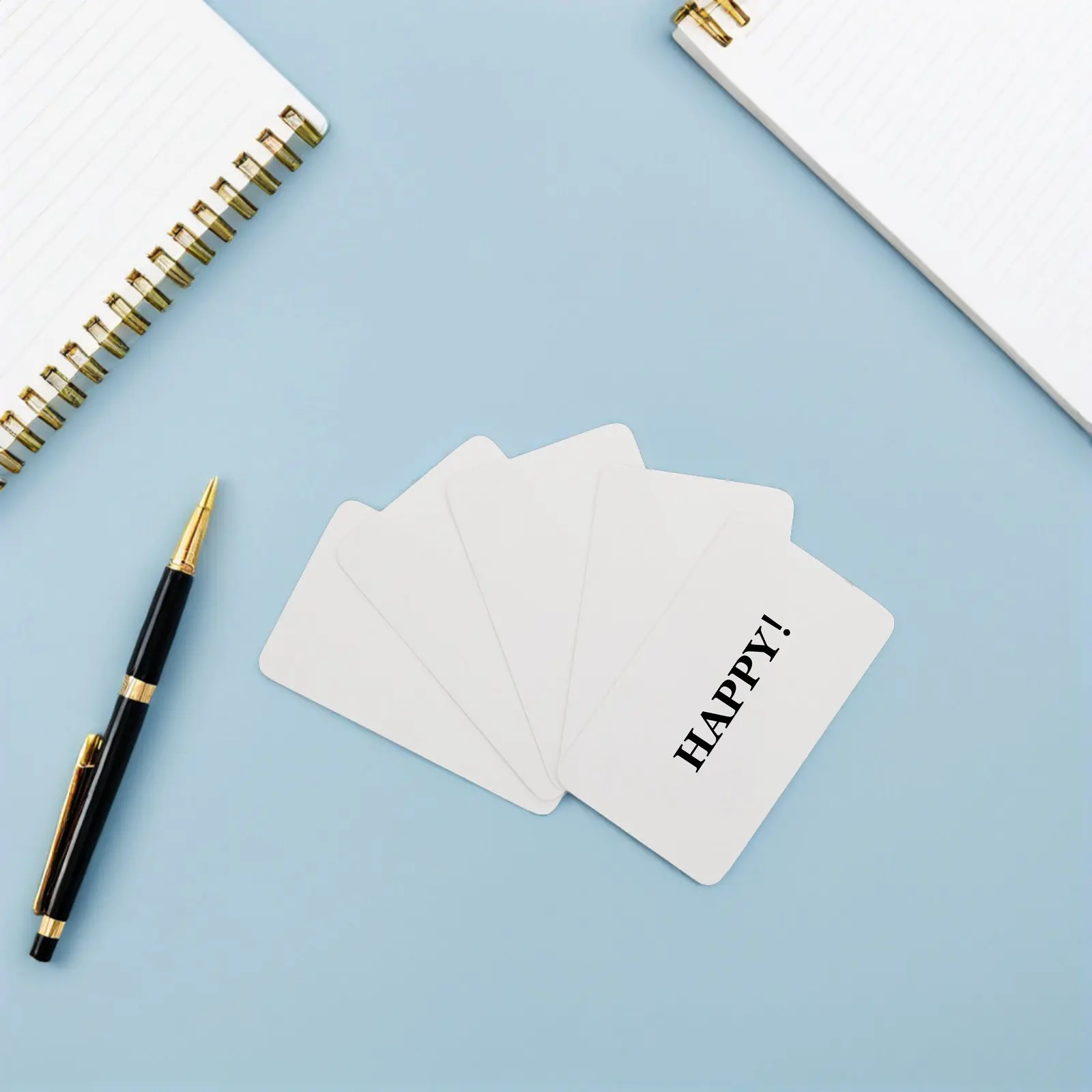 200Pcs Blank Word Cards Double Sided White Cardstock Pocket Size Study Flashcards Revision Cards Vocabulary Learning Classroom