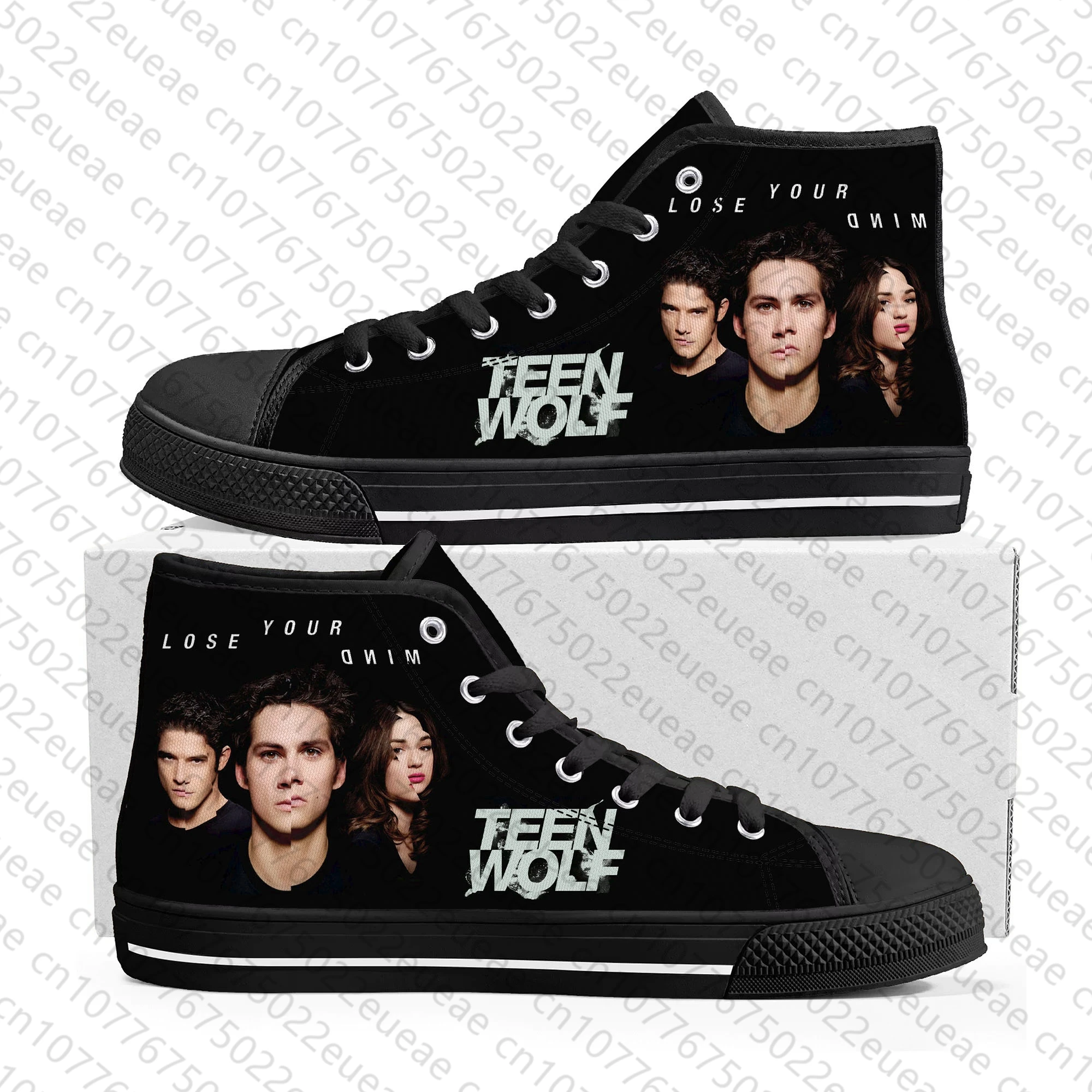 Teen Wolf Stiles Stilinski High Top Sneakers Mens Womens Teenager Canvas Sneaker Casual Custom Made Shoes Customize DIY Shoe