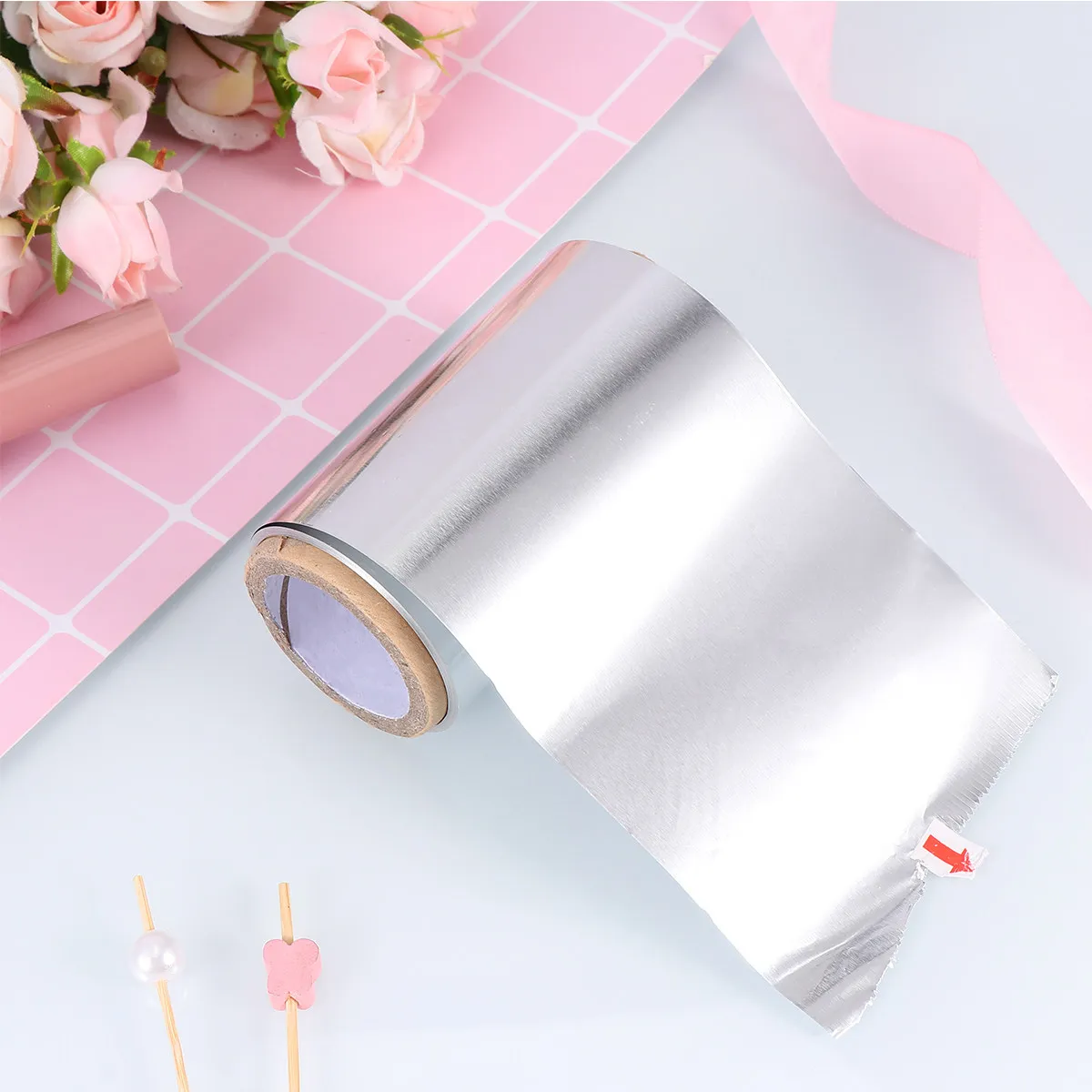 8Cm Hair Coloring Tinfoil Thick Perm Foil for Hairdressing Salon Nail Art Kitchen Use No Scissors Required Versatile