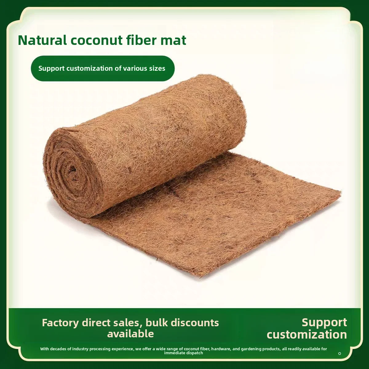 Coco Coir Mat Anti-slip Liner, Leakproof Coconut Fiber Pad for Flower Pot Bottom, Garden Plant Moisturizing Soil Cover