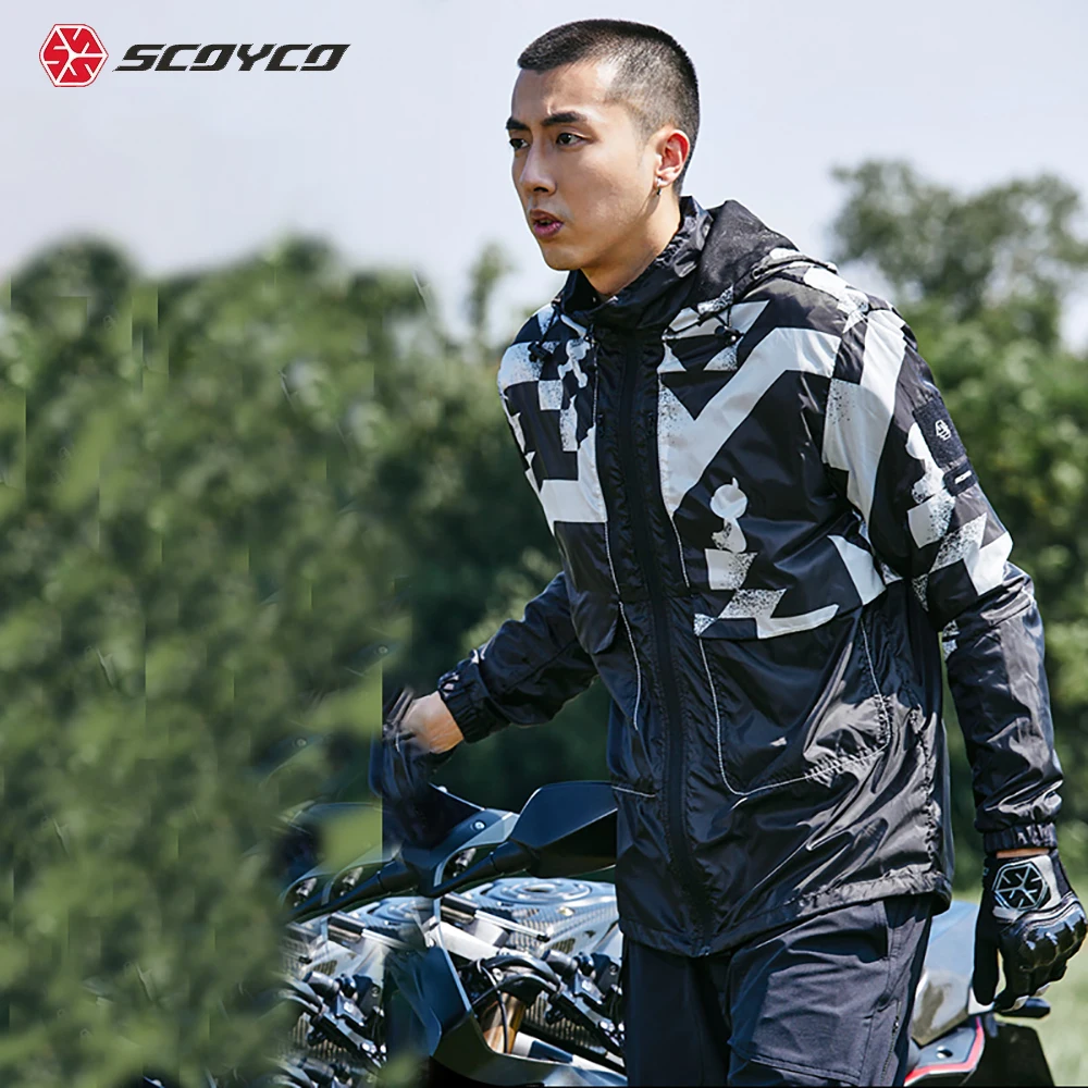 Men Motorcycle Jacket Coat Lightweight Keep Wram Cycling Moto Jacket Protector Motocross Suit CE Protective