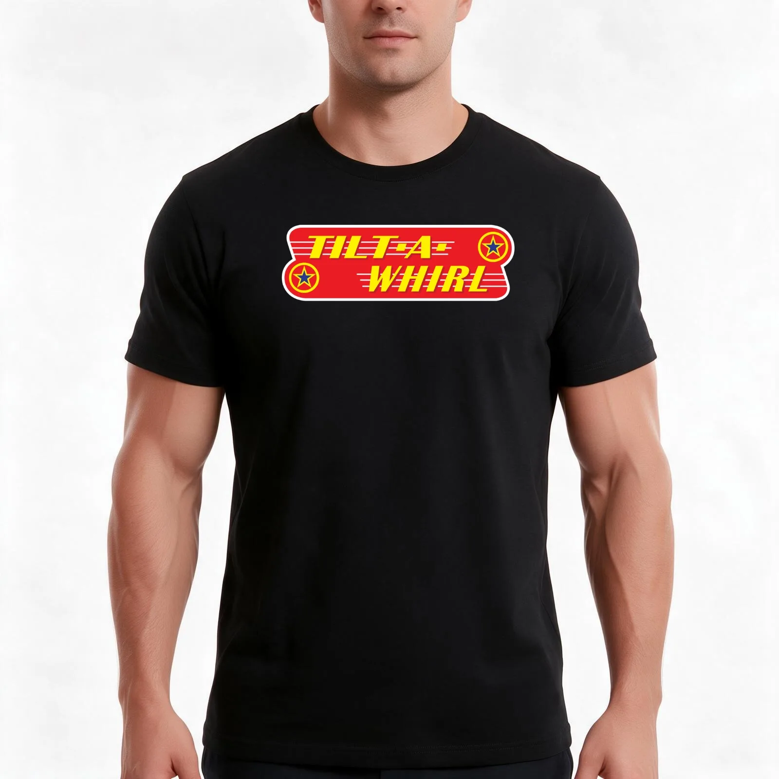Tilt-A-Whirl T-Shirt Summer Casual Cotton Tee Oversized Streetwear Tops Vintage Graphic Print Loose Fit Short Sleeve