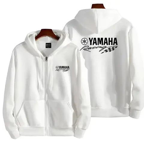 Yamaha logo printed men's autumn and winter new zipper hooded sweatshirt men's and women's street sports shirt couple fashion to