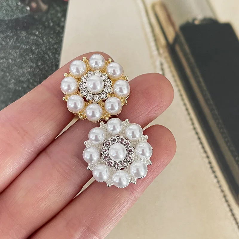5PCS 20MM pearl button woolen coat windbreaker coat decorative button suit sweater cardigan hand sewn button