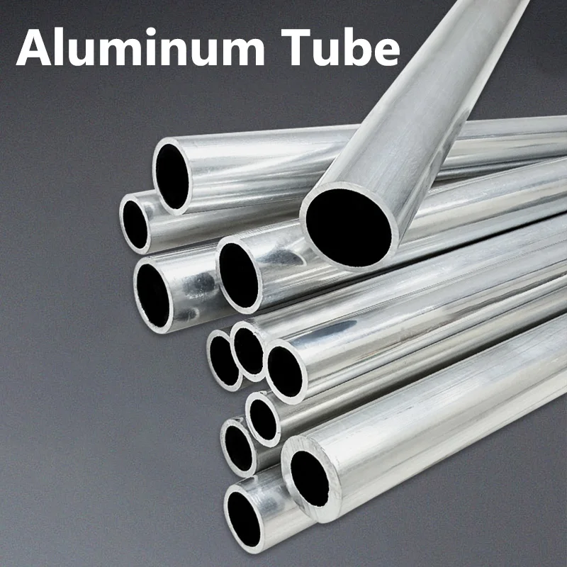 

6063 Прямая круглая трубка, алюминиевая трубка, толщина трубы: 5,5/6/7/7,8/8 мм, длина: 300 мм для трубки DIY/машинного оборудования, наружный диаметр: 15 мм ~ 65 мм