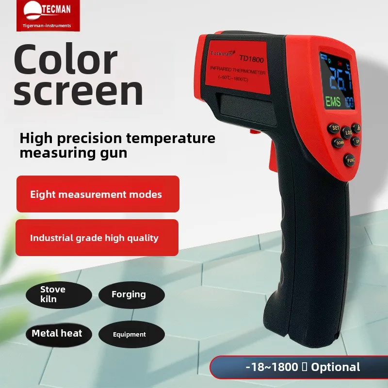 

Lcd Industrial Electronic Thermometer Noncontact-50~1800 ° C Digital Laser Temperature Meter Gun Laser Point Infrared Thermometer