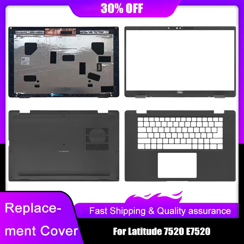 New Laptop LCD Back Top Cover For Dell Latitude 7520 E7520  Front Bezel Palmrest Upper Bottom Base Case Black A B C D Shell