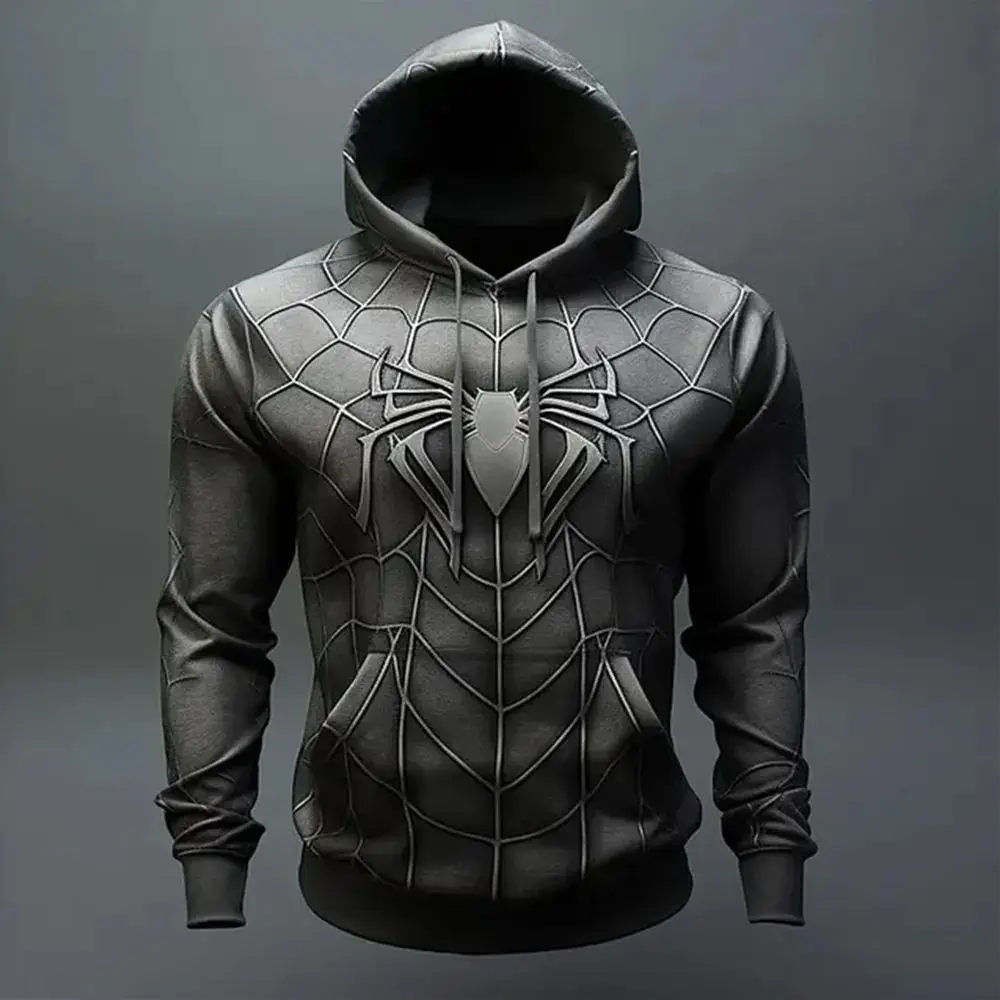 Nowa męska bluza z kapturem Spider-Man Marvel odzież męska 3D nadruk kreskówkowy sweter jesienna męska bluza z kapturem moda ponadgabarytowa odzież