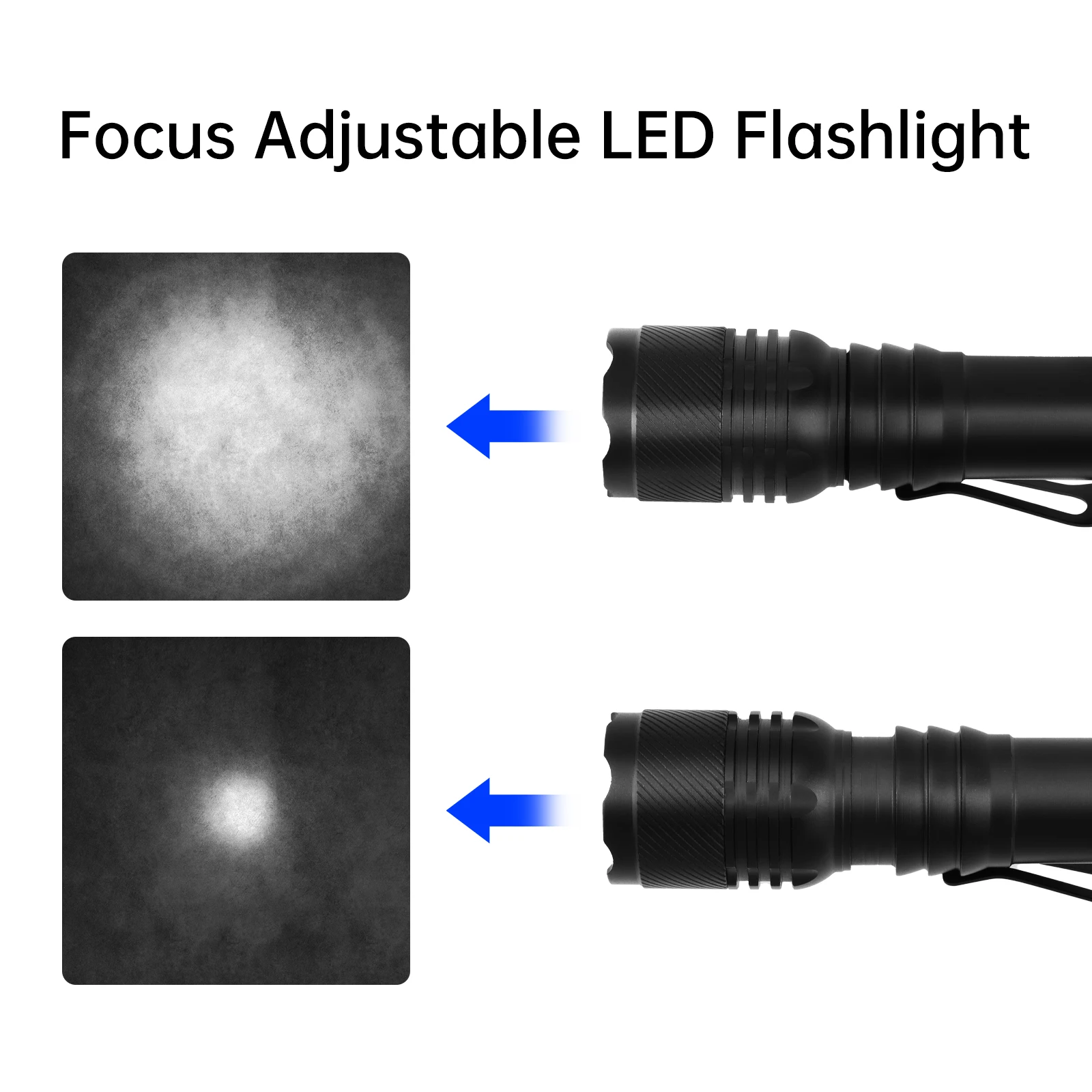 skywolfeye E502 800LM Q5 LED Light 3 Modes Flash Waterproof Torch Lamp Zoomable