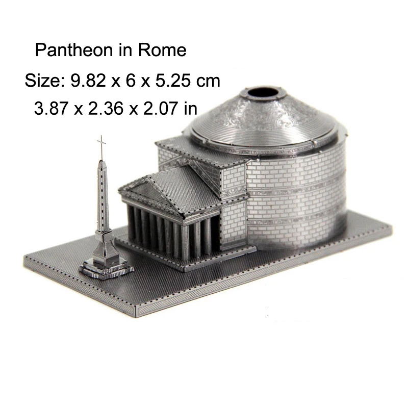 3D Metal Puzzler World renowned architecture The Pantheon model KITS Assemble Jigsaw Puzzle Gift Toys For Children