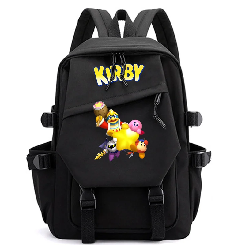 Kirby Backpack Cartoon Printed School Bag Girls Large Capacity Aesthetic Backpacks Student Supplies Travel Waterproof Bags Gift