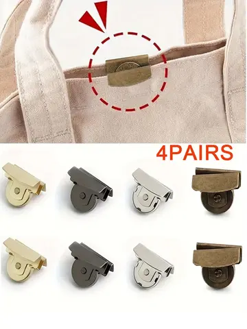 4pairs bag snap accessories magnetic buckle bag snap hidden button seam-free button snap