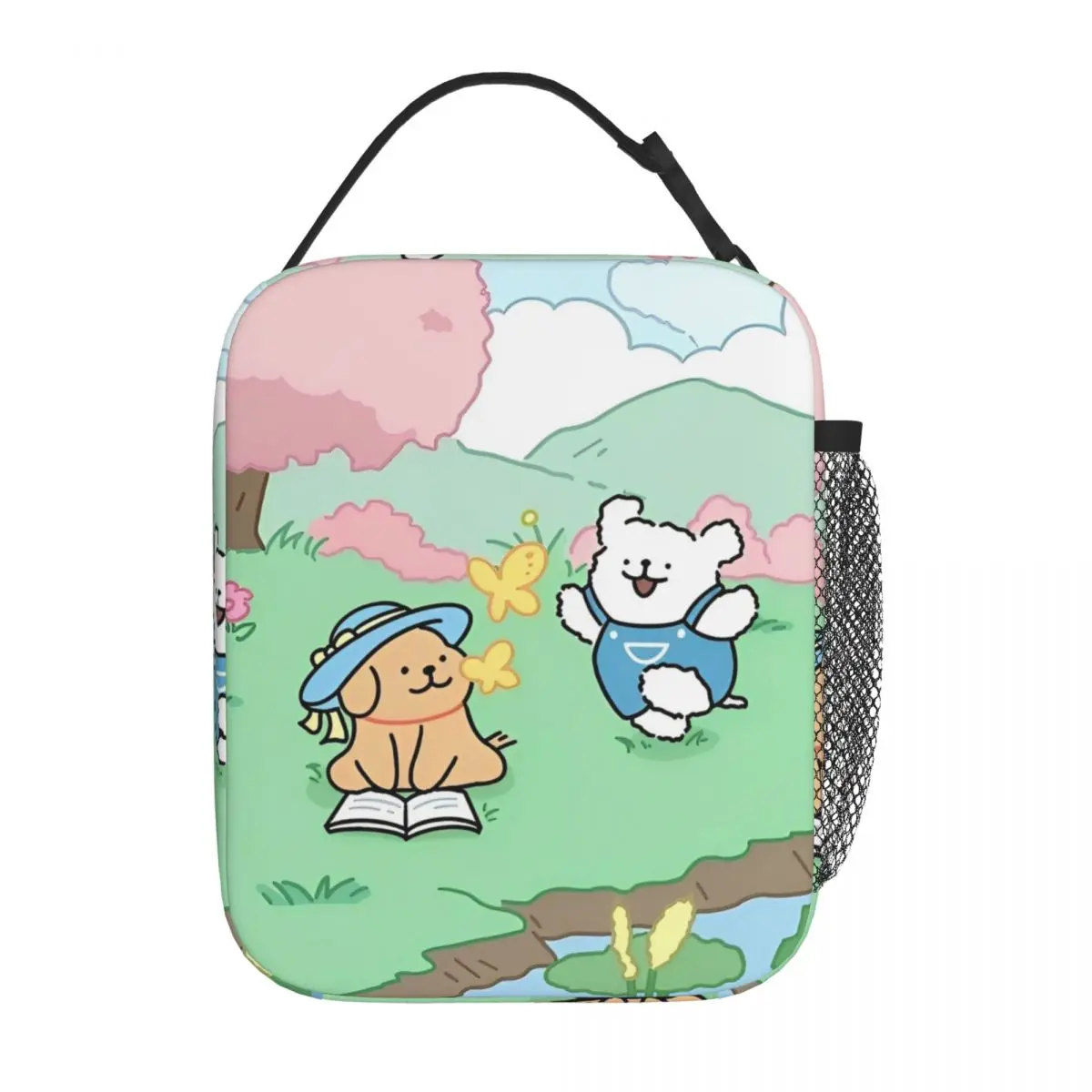 

Изолированная сумка для обеда с мальтийской собакой, большая многоразовая термосумка, сумка для обеда, пляжная уличная сумка для мужчин и женщин