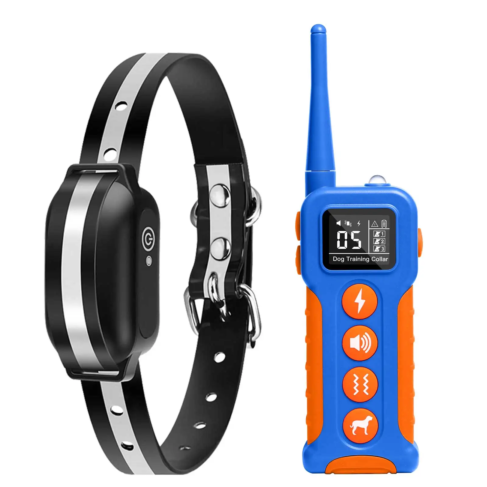 

Waterproof Rechargeable Smart Barking Dog Electric Training Collar Dog Shock Collar with Remote for Large Dogs