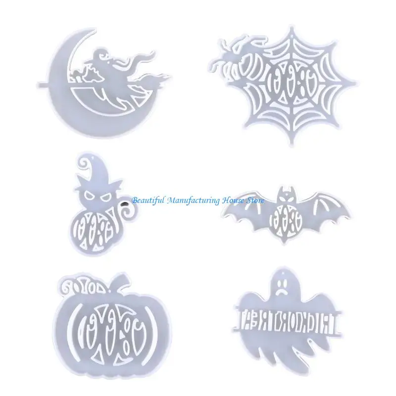 

E56A Pumpkin Witch Pendant Wall Hanging Curtain Wind Mirror Silicone Mold
