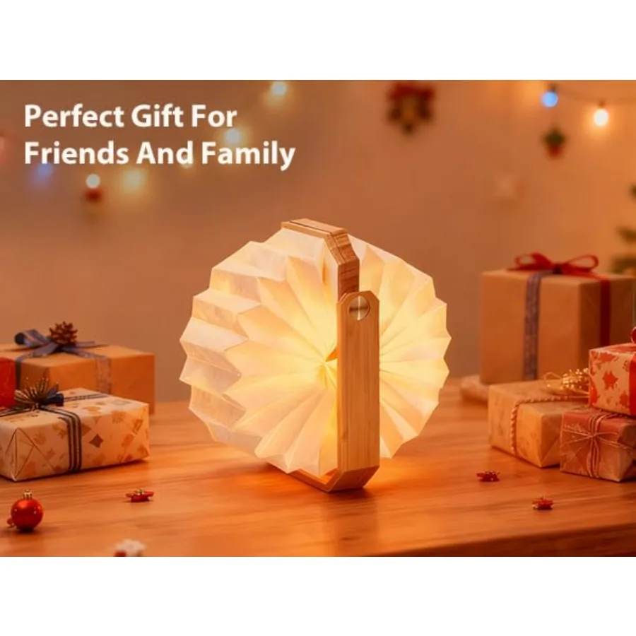 Foldable Japanese Style Lantern, 1200mAh Rechargeable, 4-6H Runtime, 2-in-1 Handheld and Table Lamp, Soft Warm Light, Outdoor C