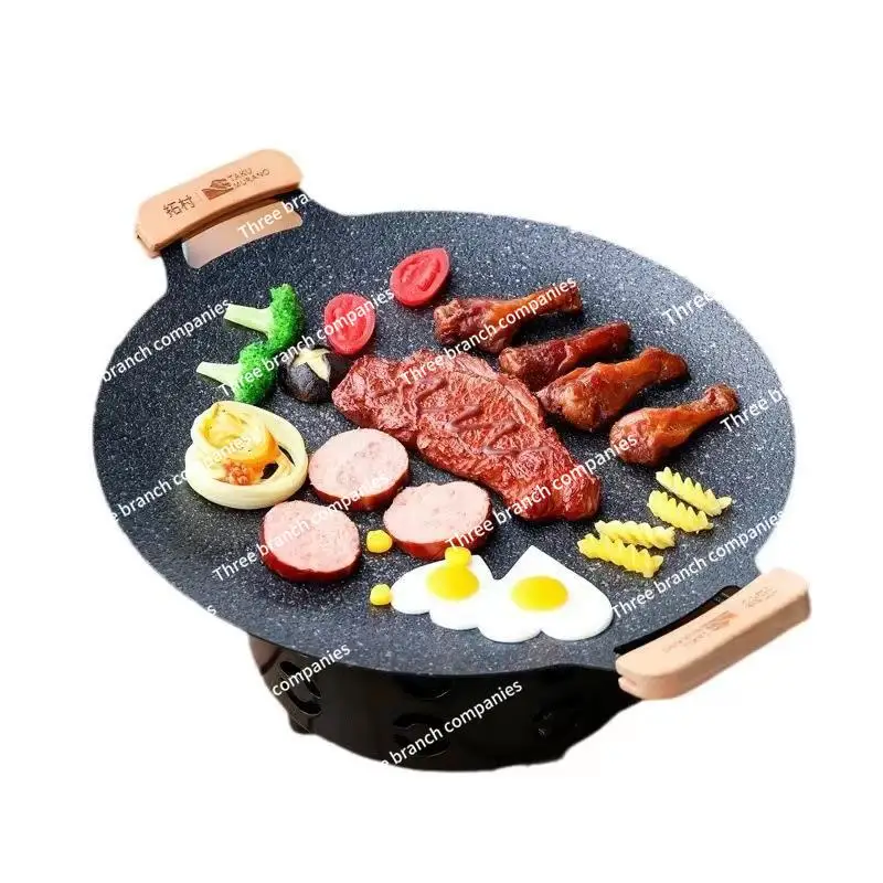 Outdoor Camping Baking Tray Barbecue Plate Korean Barbecue PlateTeppanyaki Household Meat Roasting Pan Medical Stone Baking Tray