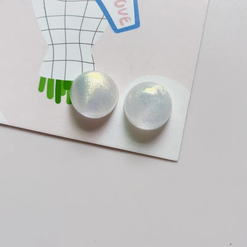 30pcs 16/18/20mm Round Flat Back Resin Cabochons Patch Diy Phone Case Hair Clips Shoes Jewelry Miniatures Crafts Accessories