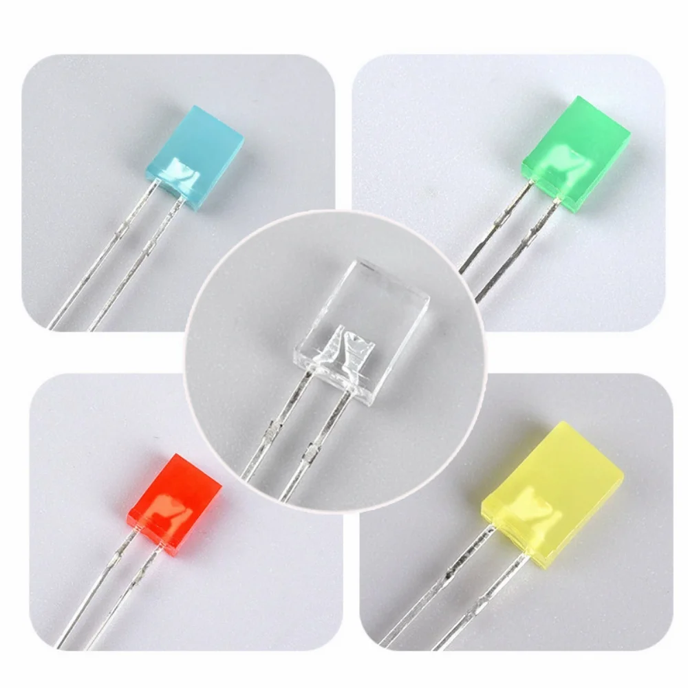 100PCS 2x5x7 Super Bright LED Diode Lights 257 Lighting Lamps Electronics Components Indicator Multicolor Light Emitting Diodes