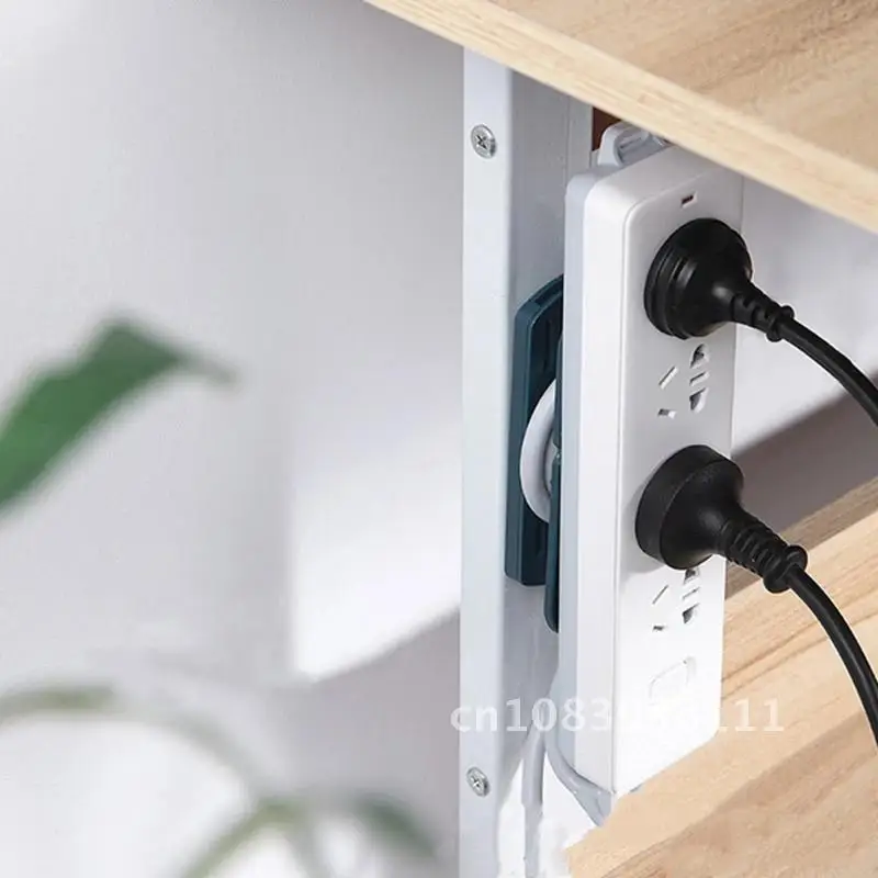 1 Wall-Mounted Socket Retainer Sticker Punch-Free Plug Fixer Self-Adhesive Fixer Cable Wire Organizer Seamless Power Strip H