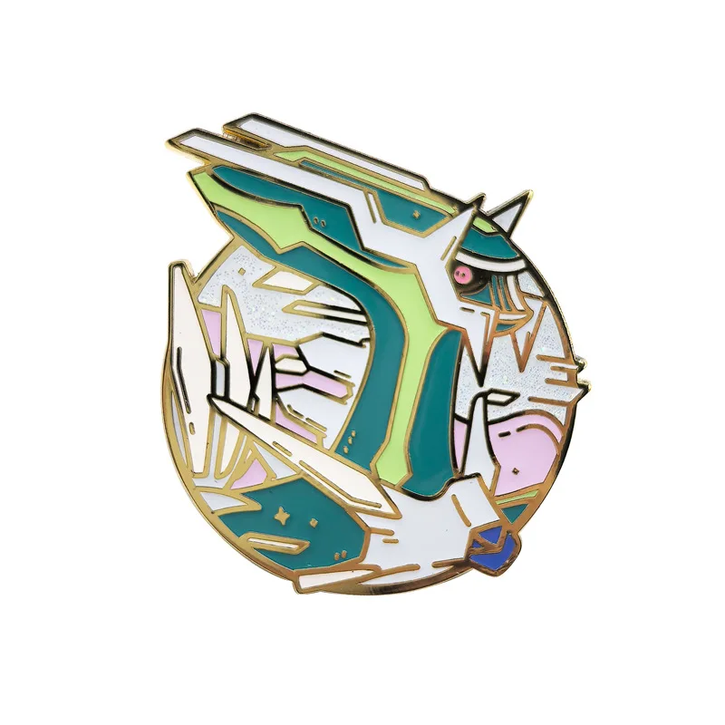 4 سنتيمتر Dialga Giratina Palkia الوحش الصلب المينا دبابيس دبابيس شارة التلبيب دبوس لحقيبة الظهر الملابس والاكسسوارات مجوهرات الأزياء #6