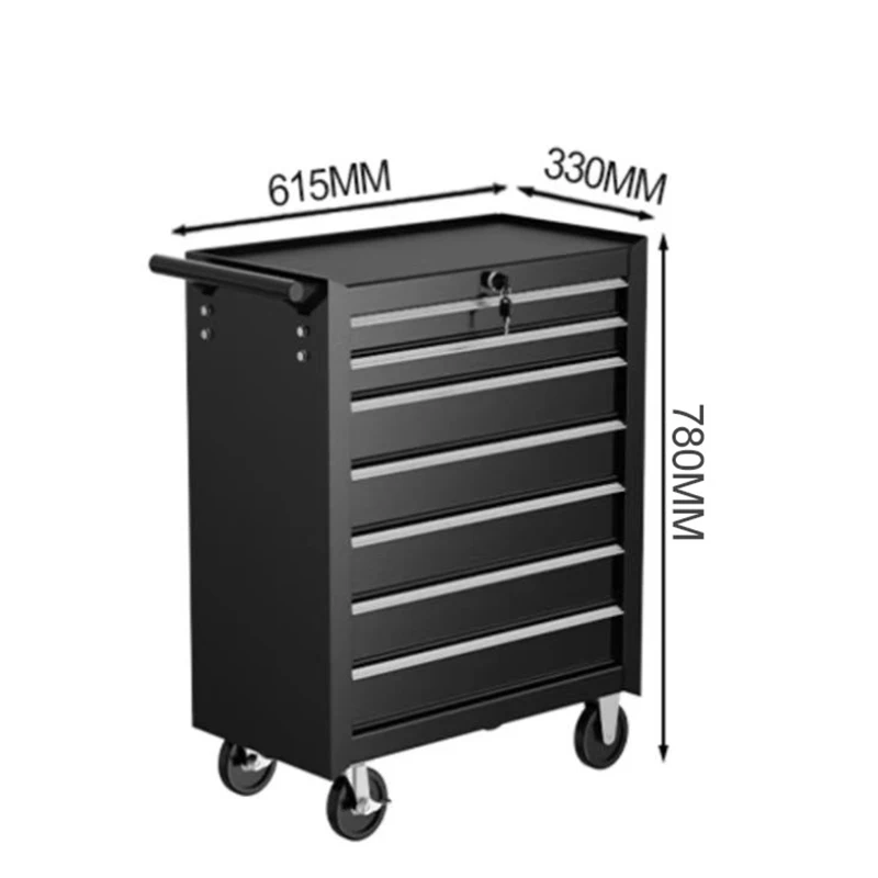 7 Drawers Multifunctional Auto Repair Tool Car Mobile Tool Cabinet Trolley Maintenance Workshop Parts Cabinet Iron  Storage Box